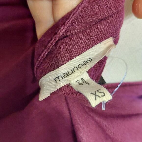 𝅺plum color womens Maurices vest womens Size XS - Picture 3 of 10